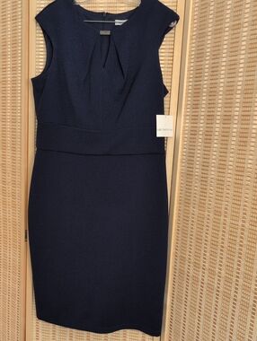 liz claiborne short sleeve midi sheath dress Liz Claiborne Liz Claiborne Midi Sheath dress 4 Black 100% Linen Buttons Short Sleeves Classic